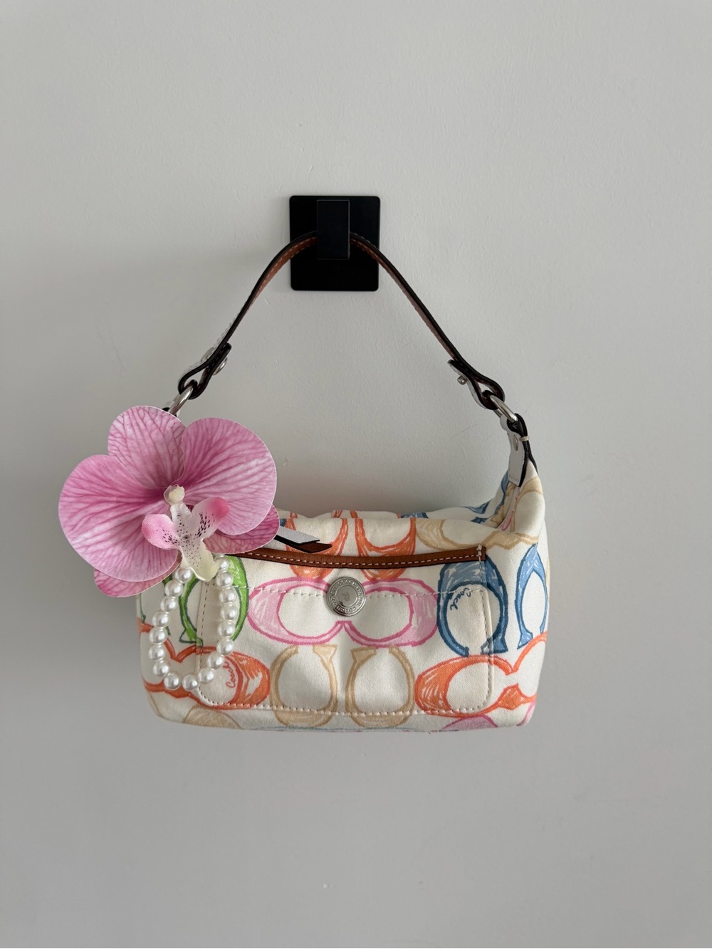 Vintage Coach Multicolour Demi Baguette Bag